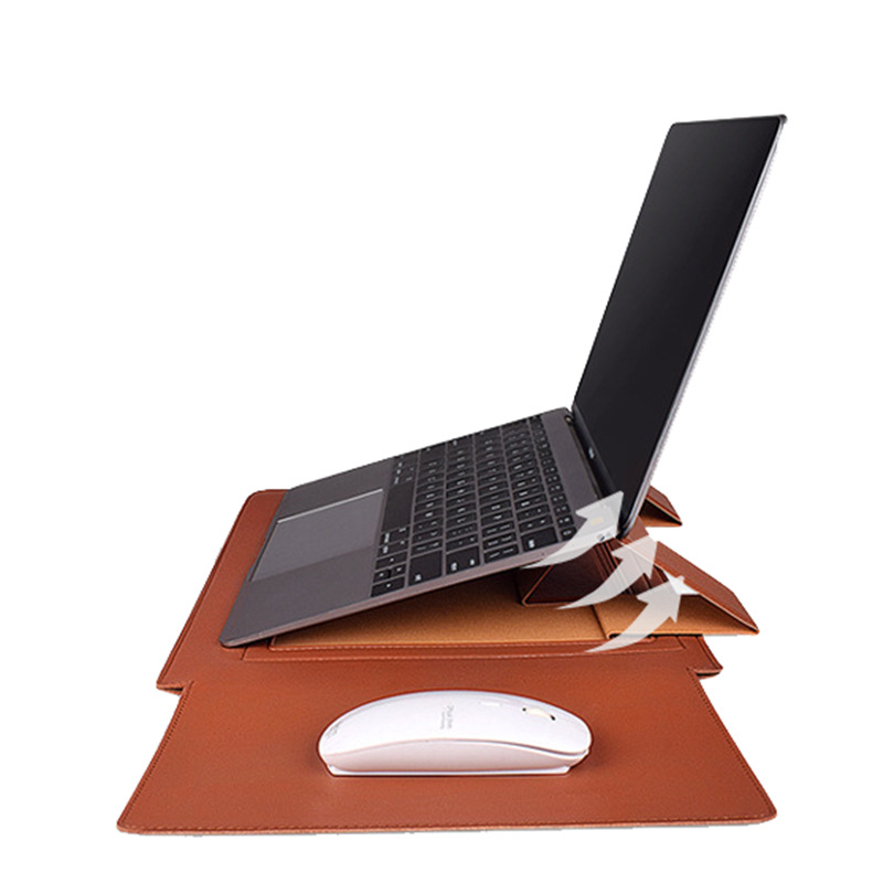 Laptop Accessories Pouch - 14/15-16 inch 4-in-1 laptophoes lederen schokbestendige
