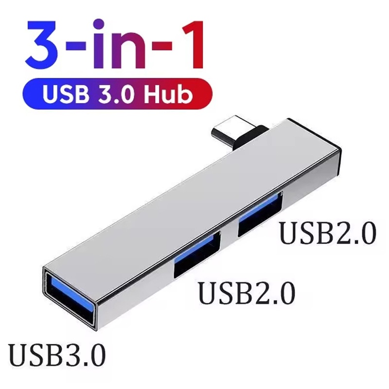 Laptop Accessories Hub - 3-in-1 USB 3.0 HUB met 3