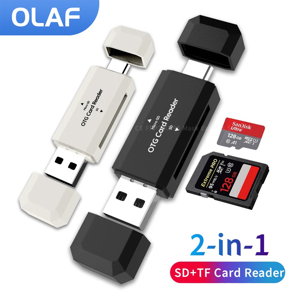 Laptop Accessories For Programmers - 2-in-1 Type C SD TF-kaartlezer USB
