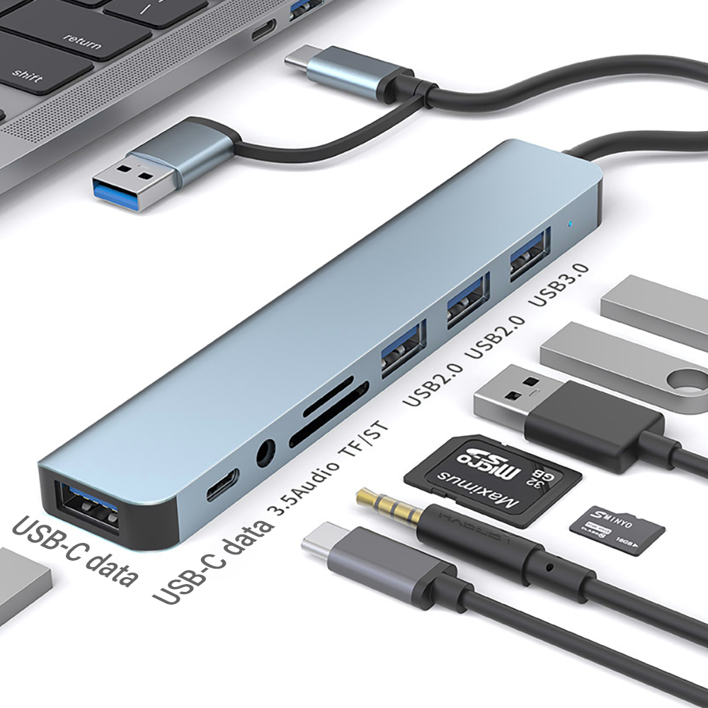 Laptop Accessories You Need - 9-in-1 Dual Head USB-dockingstation USB-A &
