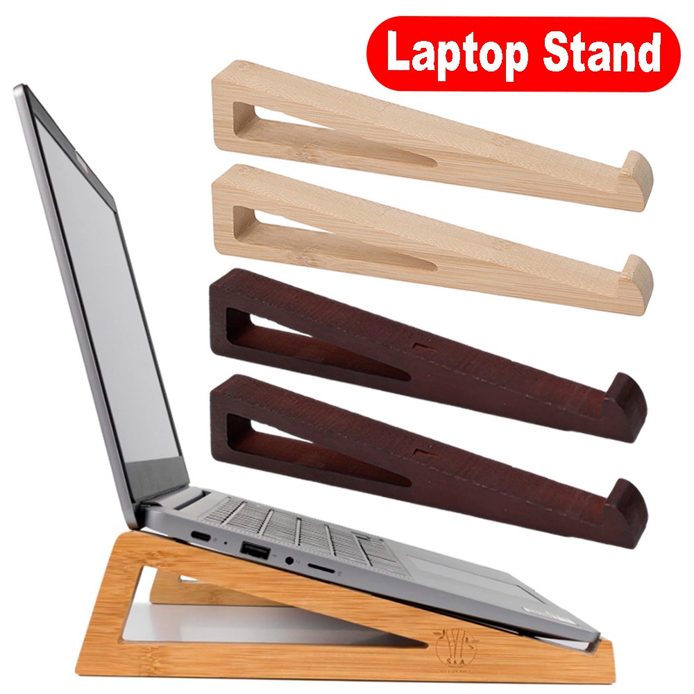 Laptop Accessories Design - Draagbare opvouwbare houten laptopstandaard, ergonomische verstelbare