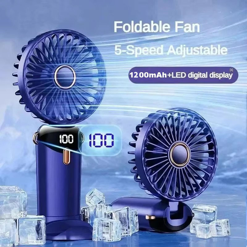 Monitor Portable Usb - 1200mAh Handheld nekhangende USB-miniventilator, opvouwbaar, draagbaar,