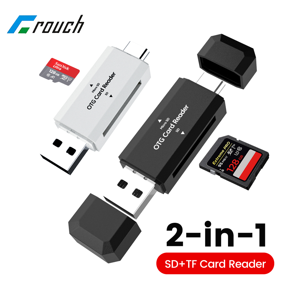 Laptop Accessories For Programmers - 2-in-1 USB2.0 Kaartlezer SD TF Geheugenkaartlezer
