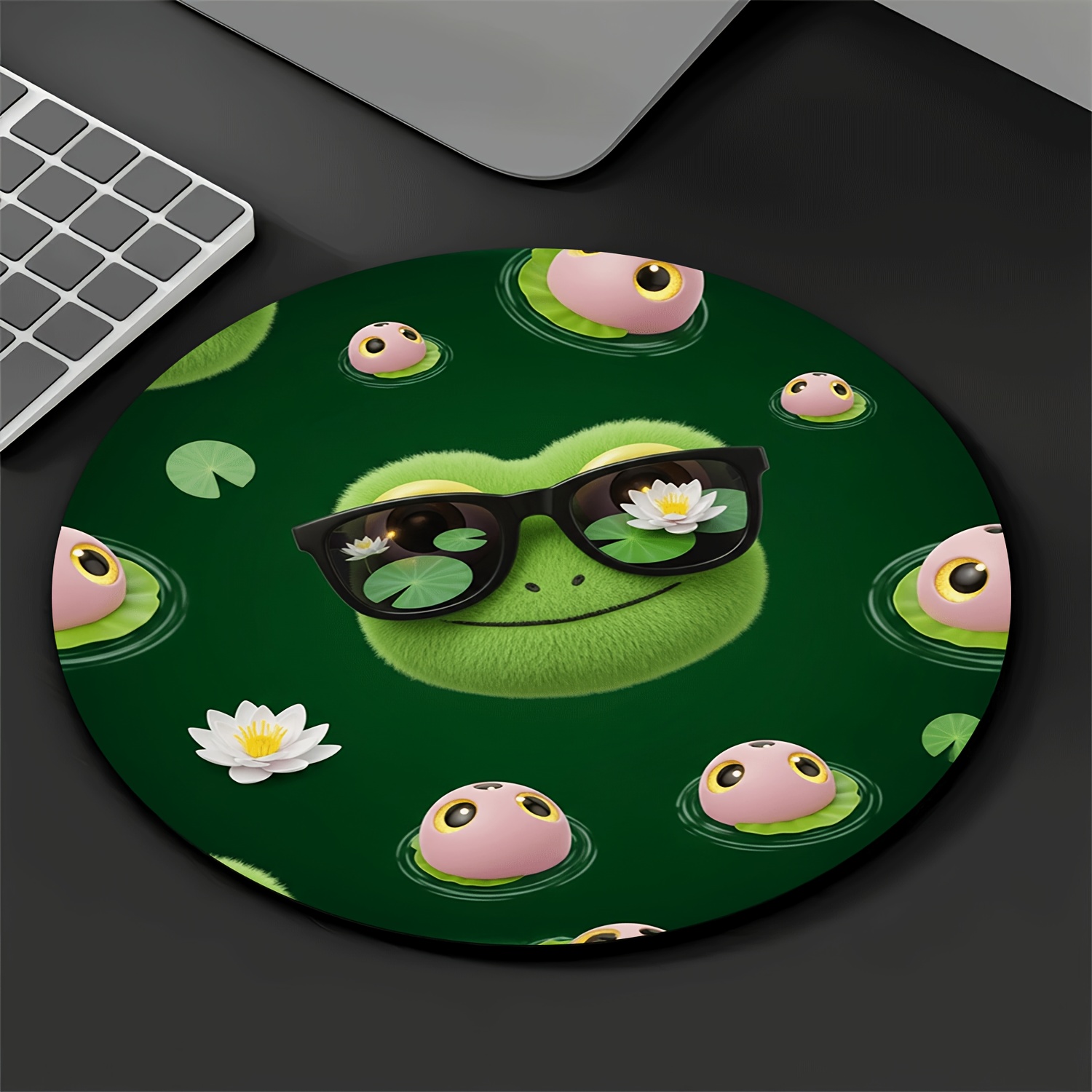 Schattige kikker met lotuspatr - Laptop Accessories Design recensie en prijs