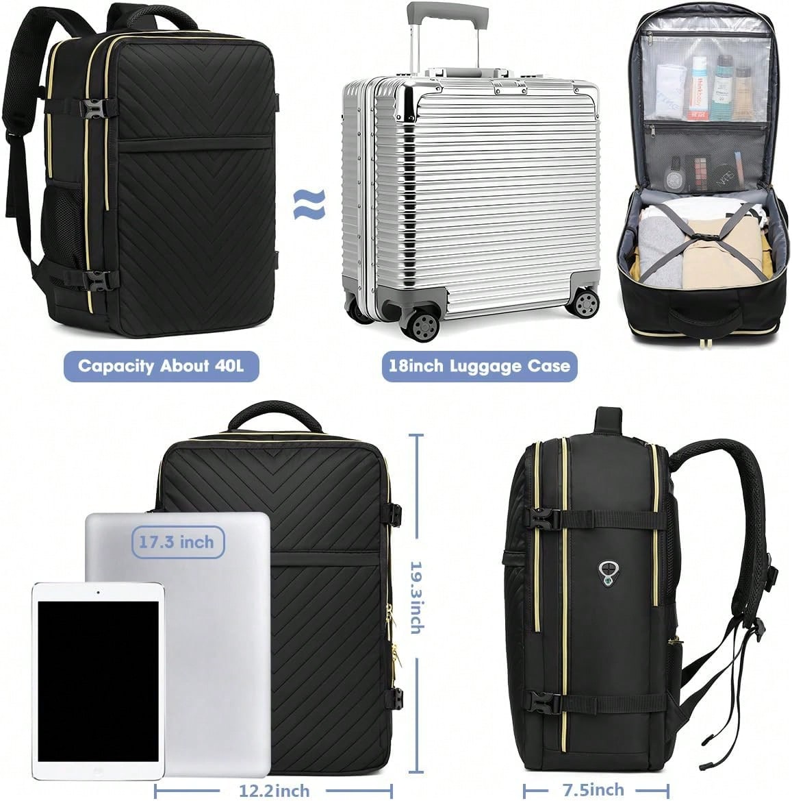 Grote handbagage reisrugzak -  - Laptop Bag Waterproof recensie en prijs