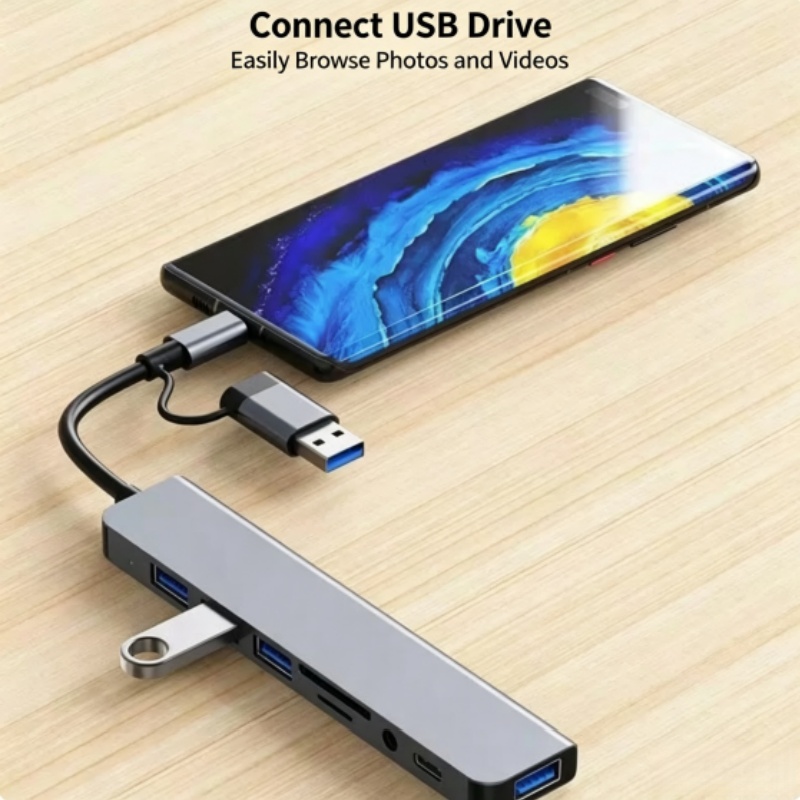 Dual-Head Type-C 8-in-1 multif - Laptop Accessories Hub recensie en prijs