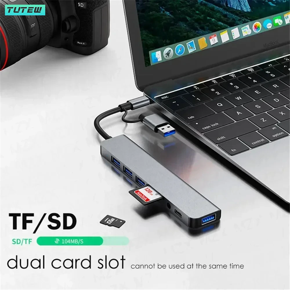 8-in-1 USB C-hub USB-splitter  - Laptop Accessories Hub recensie en prijs