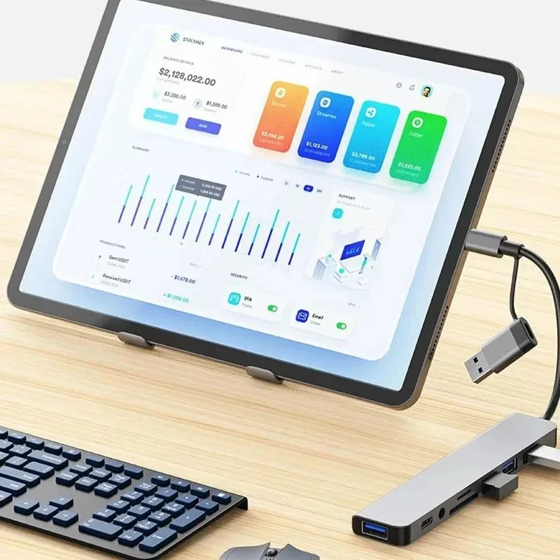 8-in-1 USB C-hub USB-splitter  - Laptop Accessories Hub recensie en prijs