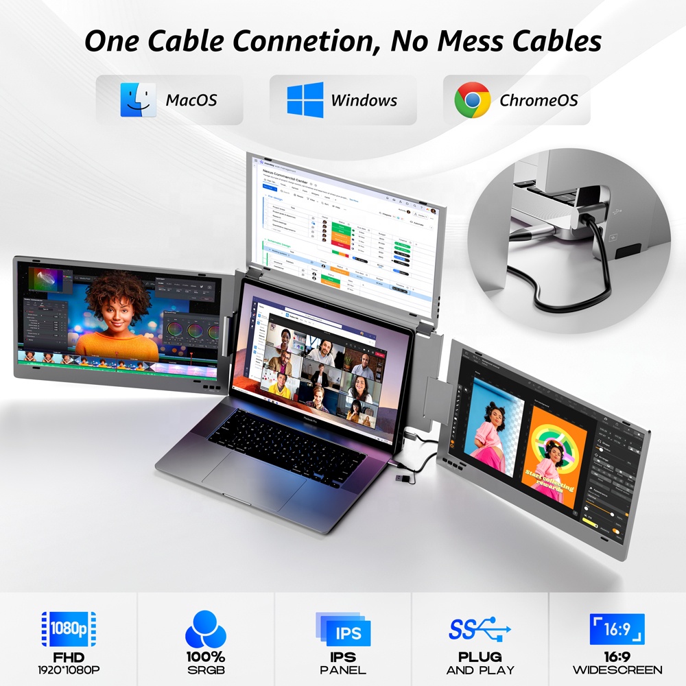 15,6-inch laptop-extendermonit - Monitor Portable Usb recensie en prijs