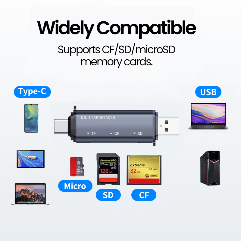 5 IN 1 USB-kaartlezer Type C M - Laptop Accessories For Programmers recensie en prijs