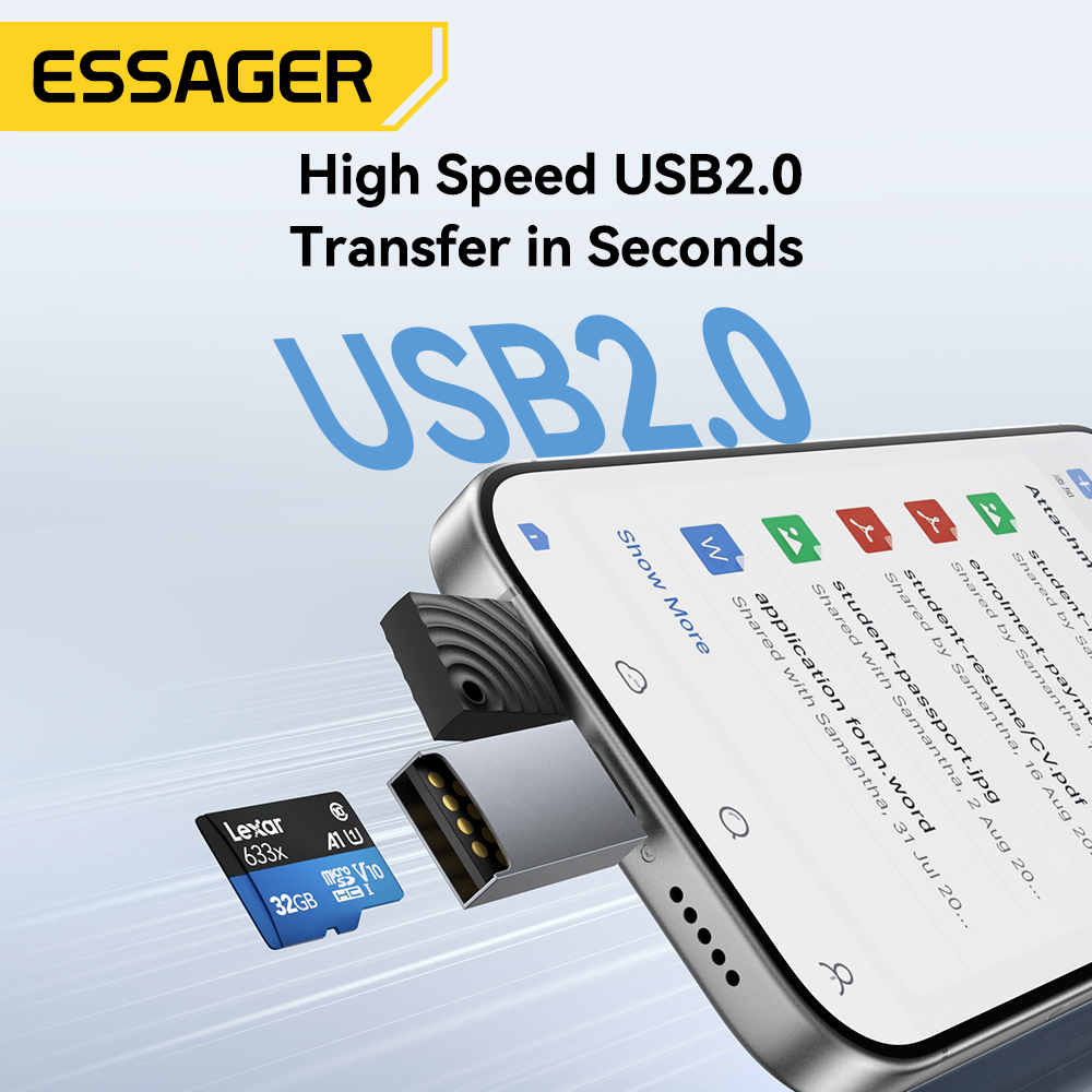 Essager 2 in 1 TF SD-kaartleze - Laptop Accessories For Programmers recensie en prijs