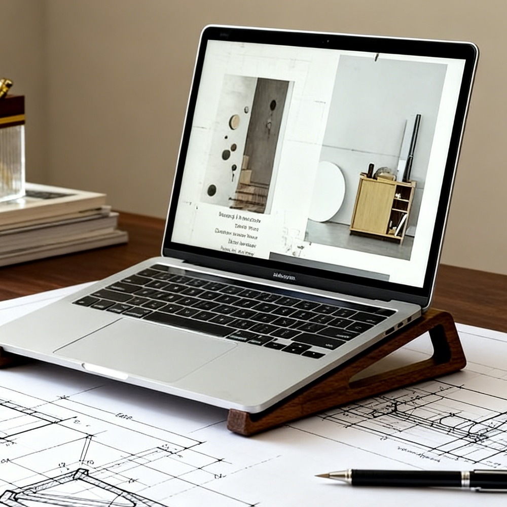 Draagbare opvouwbare houten la - Laptop Accessories Design recensie en prijs