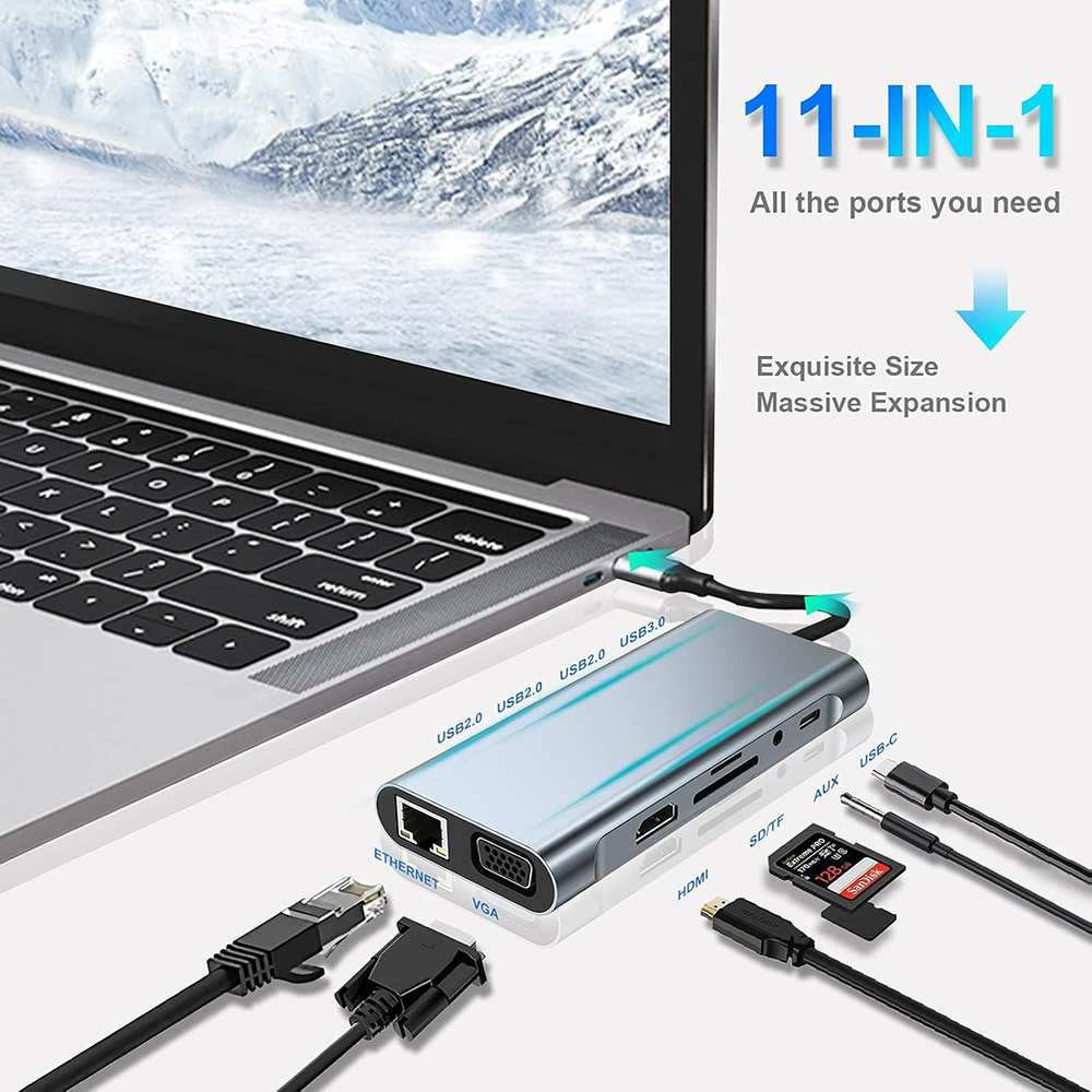 11-in-1 USB C Hub Thunderbolt  - Laptop Accessories Hub recensie en prijs