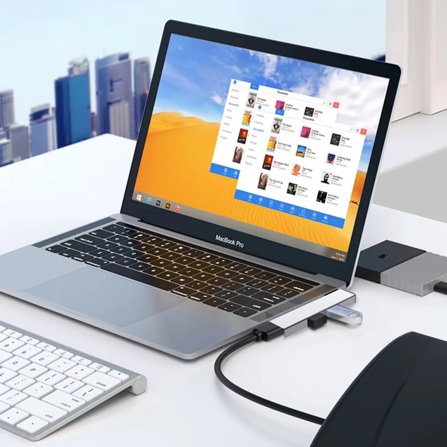 USB-C Hub 3.0 Type-C 3.1 3-poo - Mac Laptop Accessories recensie en prijs