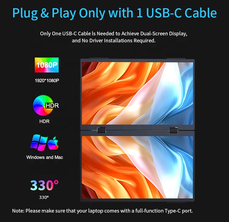 Aangepast logo Draaibare USB T - Monitor Portable Usb recensie en prijs